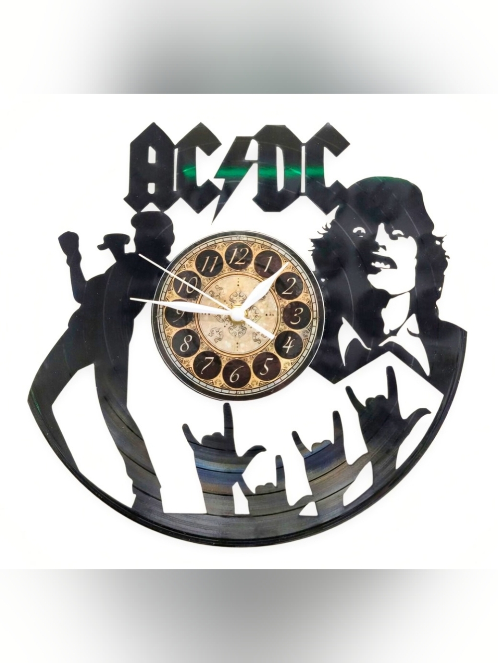 AC DC vinyl record clock